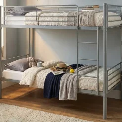 Emob Exclusive Stapelbed Dixie 90x200cm - metaal - mat grijs Discount