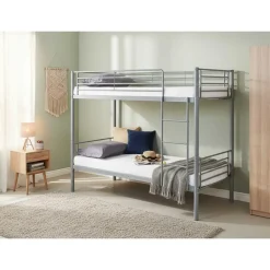 Emob Exclusive Stapelbed Dixie 90x200cm - metaal - mat grijs Discount