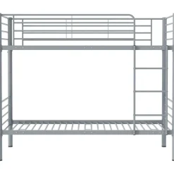 Emob Exclusive Stapelbed Dixie 90x200cm - metaal - mat grijs Discount