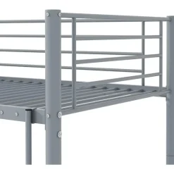 Emob Exclusive Stapelbed Dixie 90x200cm - metaal - mat grijs Discount