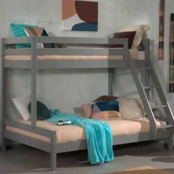 Vipack Stapelbed Triple 3-persoons hout - grijs Best