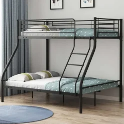 Emob Exclusive Stapelbed Trixie 90x200 & 140x200 - metaal - mat zwart Outlet