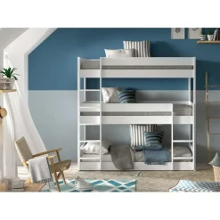 Vipack Stapelbed voor 3 personen Scott - 207x105x200 cm - Wit Best