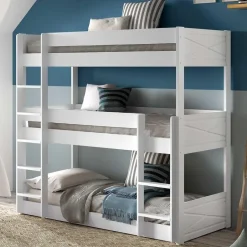 Vipack Stapelbed voor 3 personen Scott - 207x105x200 cm - Wit Best