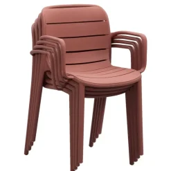 Leen Bakker Stapelstoel Nice - kunststof/terracotta Sale