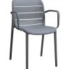 Leen Bakker Stapelstoel Nice - kunststof/antraciet Discount