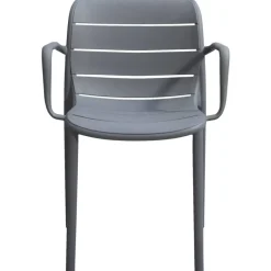 Leen Bakker Stapelstoel Nice - kunststof/antraciet Discount