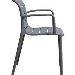 Leen Bakker Stapelstoel Nice - kunststof/antraciet Discount