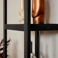 StarFurn - Boekenkast Boaz Black 1 deur - 55 cm - zwart Outlet