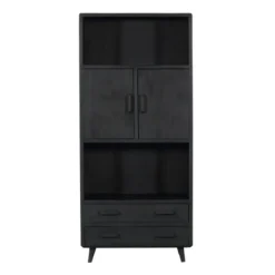 StarFurn - Boekenkast Omaha Black - 90 cm - zwart