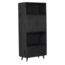 StarFurn - Boekenkast Omaha Black - 90 cm - zwart