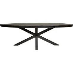 StarFurn - Eettafel Denver 160 cm ovaal - zwart Sale
