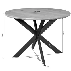 Starfurn - Eettafel Ferris - Bruin - 110x110x76 cm