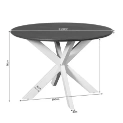 Starfurn - Eettafel Madison - Bruin - 130x130x76 cm New