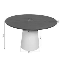 Starfurn - Eettafel Madison - Bruin - 130x130x76 cm Outlet