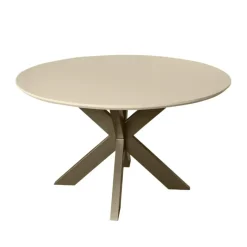 Starfurn - Eettafel Madison - Beige - 130x130x76 cm Discount
