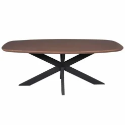 StarFurn - Eettafel Madison 280 cm Deens Ovaal walnoot - zwart New