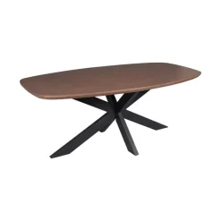 StarFurn - Eettafel Madison 280 cm Deens Ovaal walnoot - zwart New