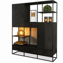 StarFurn - Vakkenkast New York XXL - zwart Online