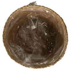 Ter Steege Steege Plantenpot - beige - gevlochten zeegras - 22 x 19 cm Discount