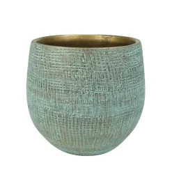 Ter Steege Steege Plantenpot - moderne look - blauw - 22 x 20 cm Best