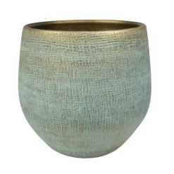 Ter Steege Steege Plantenpot - moderne look - blauw - 36 x 32 cm New