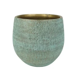 Ter Steege Steege Plantenpot - moderne look - blauw - 18 x 16 cm Online