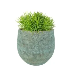 Ter Steege Steege Plantenpot - moderne look - blauw - 18 x 16 cm Online