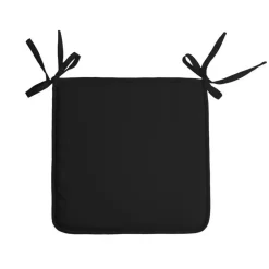 Stof Textile Home stoelkussens - zwart - 38 x 38 x 3 cm New