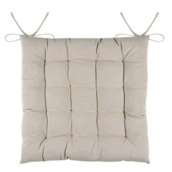 Stof Textile stoelkussens - beige - 38 x 38 x 3.5 cm Clearance