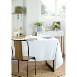 Stof Textile Tafelkleed - 145 x 240 cm - wit - Tafellaken Online