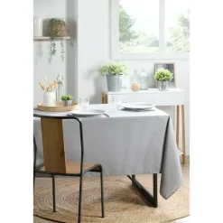 Stof Textile Tafelkleed - 145 x 240 cm - grijs - Tafellaken Outlet