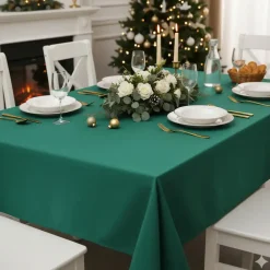 Stof Textiles Tafelkleed - 145 x 200 cm - emerald - Tafellaken Best