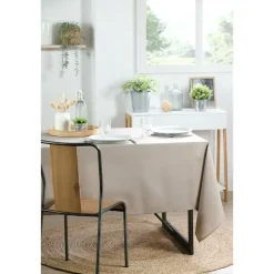 Stof Textiles Tafelkleed - 145 x 200 cm - licht taupe New