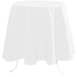 Stof Textiles Tafelkleed - Dia 180 cm - wit - Tafellaken Hot