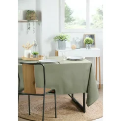 Stof Textiles Tafelkleed - 145 x 200cm - salie groen - Tafellaken
