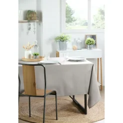 Stof Textiles Tafelkleed - 145 x 200 cm - lichtgrijs - Tafellaken Online