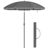 ACAZA Stokparasol - Strandparasol - Ø 200 cm - Kantelbaar - met Draagtas - Grijs Best