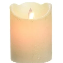 Merkloos Stompkaars - LED - parelwit - dansvlam - 10 cm Sale