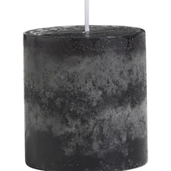 Leen Bakker Stompkaars Winterwarm zwart - 7,2xØ6,8 cm Outlet