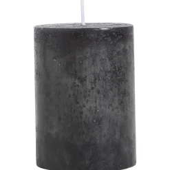 Leen Bakker Stompkaars Winterwarm zwart - 9,5xØ6,8 cm