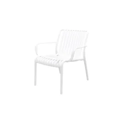 Van der Garde Tuinmeubelen - Premium Stripe Loungestoel - Wit Sale