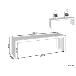 Beliani SULZANO - Tuinbank set van 2 - Lichthout - Acaciahout Discount