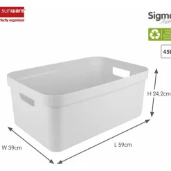 Sunware opbergbox Sigma - kunststof - 45L - wit Best
