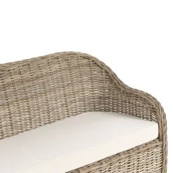 Leen Bakker SUSUA - Tuinbank - Gebroken wit - 150 cm - Rotan Best