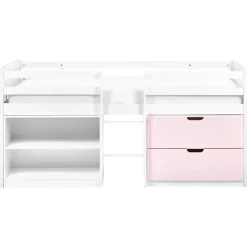 Beliani SUSVILLE - Kinderbed - Wit/Roze - 90 x 200 cm - Rubberhout Best