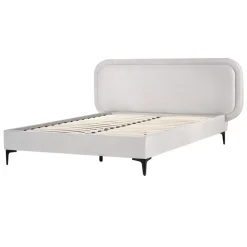 Beliani SUZETTE - Tweepersoonsbed - Lichtgrijs - 140 x 200 cm - Polyester Discount