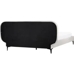 Beliani SUZETTE - Tweepersoonsbed - Lichtgrijs - 160 x 200 cm - Polyester