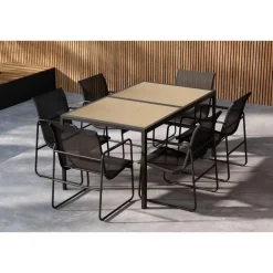 Svea - Akira tuintafelset - zwart/bruin Hot