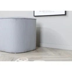 Svea - Arlo poef - rib - grijs